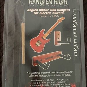 Hang 'Em High Angled Guitar Wall Hangers - 1 ea electric and acoustic guitar.